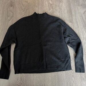 Everlane 100% Cashmere Black Mock Neck Sweater